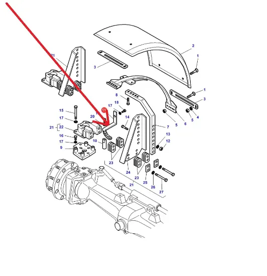 Slika Right fender frame element 3785267M2