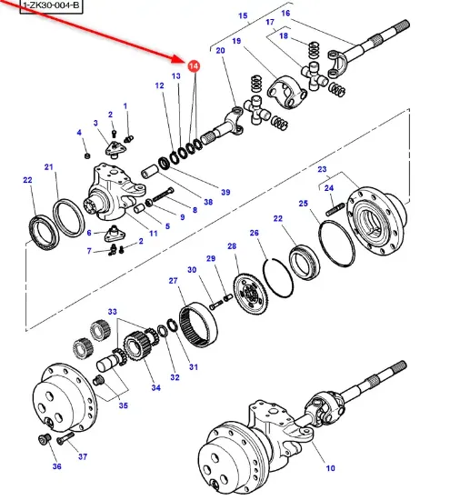 Slika Special washer for axle shaft 3785497M1