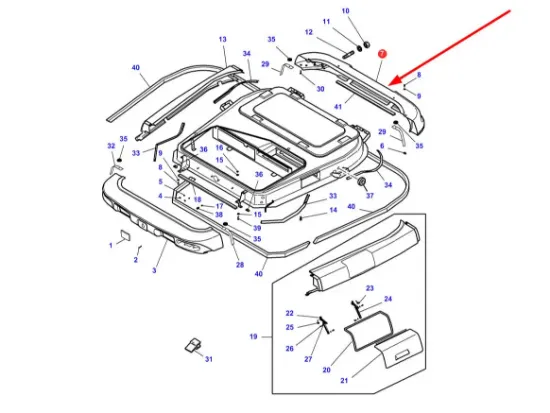 Slika Rear roof cover 3786695M93