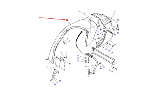 Slika Left mudguard 3786907M3