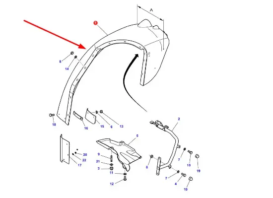 Slika Rear left fender 3786909M2