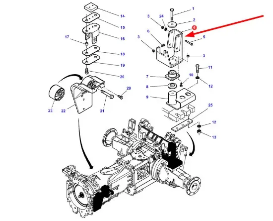 Slika Left cabin bracket 3786991M3