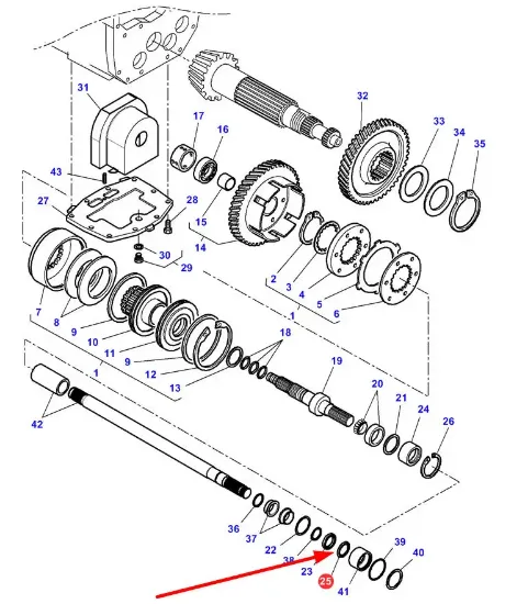 Slika Front drive shaft ring 40 x 57 x 4,5 3791400M1