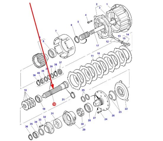 Slika Wet clutch shaft 3791409M5