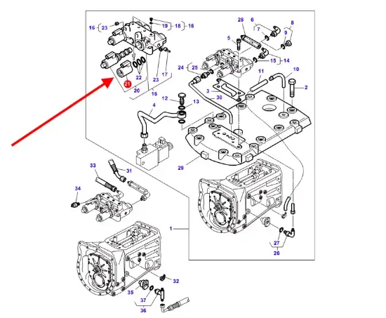 Slika Gearbox upper housing electric coil 3791412M1