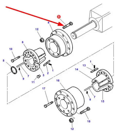 Slika Wheel bolt M22 x 78 3792488M2