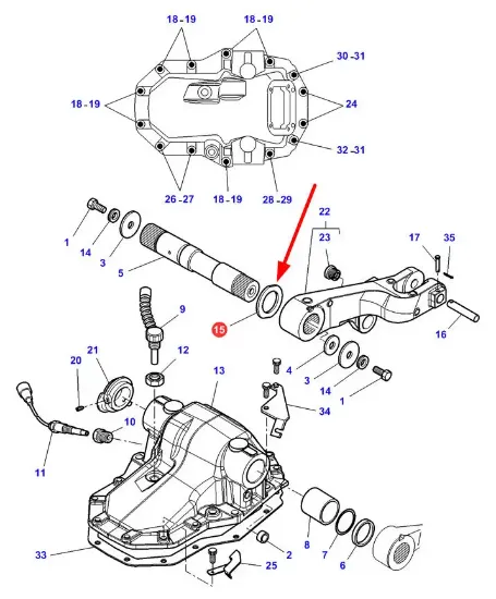 Slika Rear linkage shaft washer 3793675M1