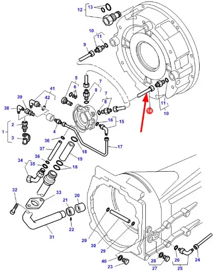 Slika AGCO 3793740M1 Wet Clutch Metal Hose