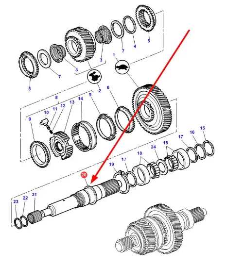 Slika Gearbox shaft 3793843M1