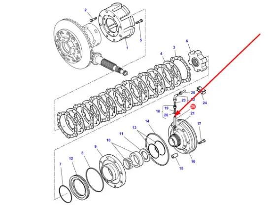 Slika Differential lock metal tube 3794817M1