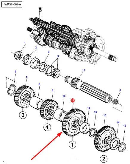 Slika Gear wheel 63 teeth 3796007M1