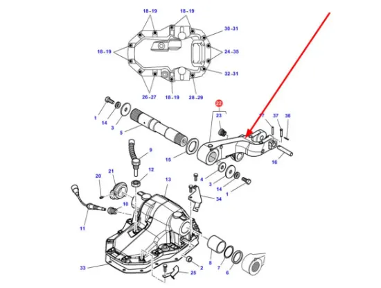 Slika Right rear linkage arm 3796039M4