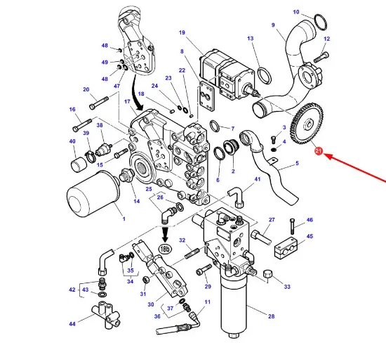 Slika Hydraulic pump gear Z=63 3797109M1