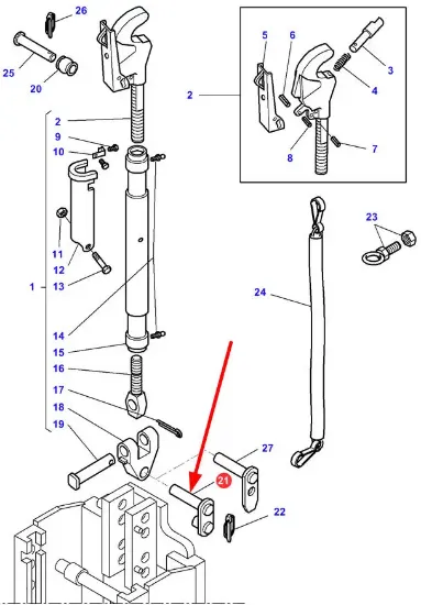 Slika Rear linkage retaining pin 3798321M93