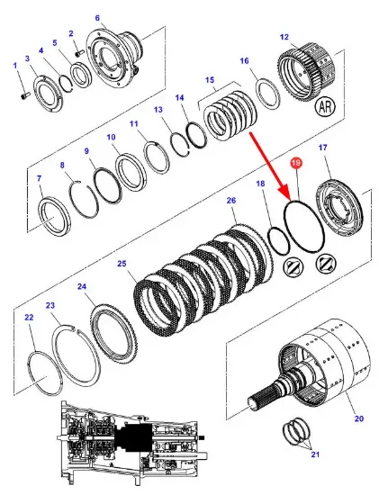 Slika Clutch basket sealing ring 3799707M2