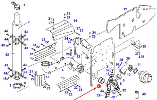 Slika Exhaust expansion pipe 38006552