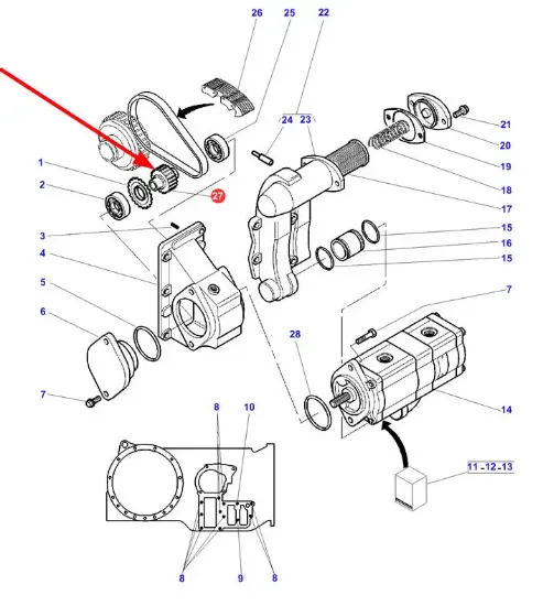 Slika Hydraulic pump gear 3801274M1