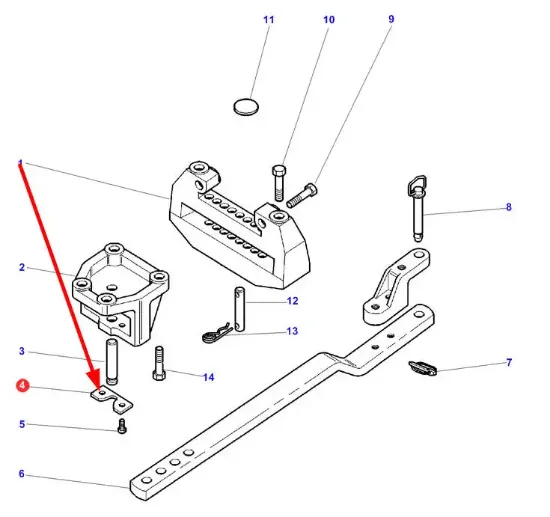 Slika Rear hitch mount 3801459M1