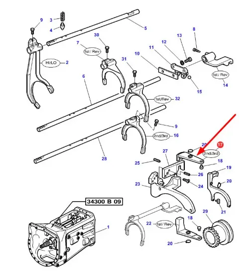 Slika Gear lever 3807523M1