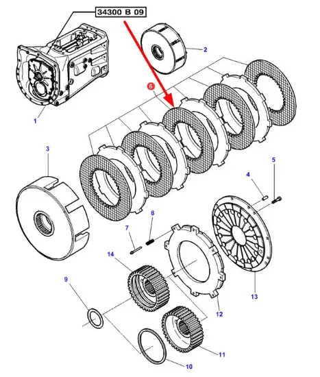 Slika Gearbox Friction Plate Set 3811462M91