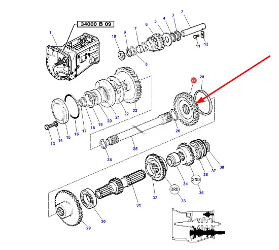 Slika Gearbox sprocket 18 x 6 3817360M1