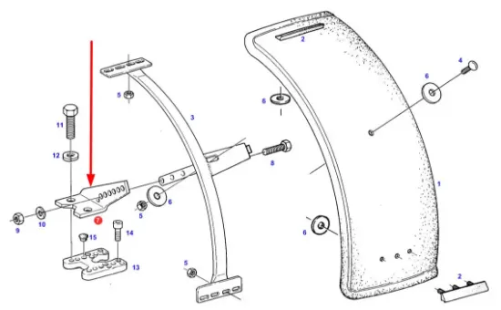 Slika Mudguard mounting bracket 385700031110