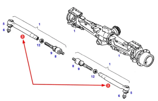 Slika Tie rod end M22/M26 x 1.5 x L= 365 mm 38706038