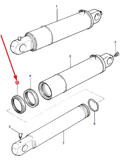 Slika Rear linkage cylinder scraper ring 3900128M1