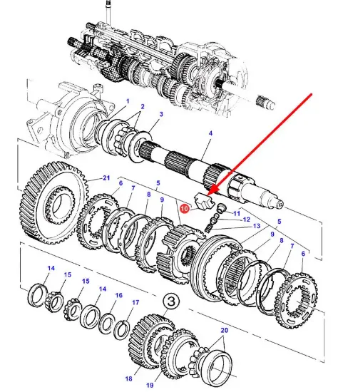 Slika Gearbox synchronizer stone 3900979M1