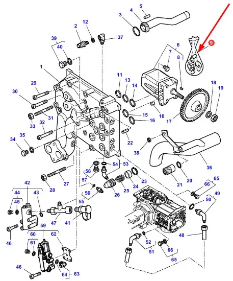 Slika Set of sealing rings for hydraulic pump 3902614M91