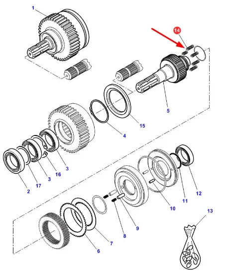 Slika PTO clutch spring 3905723M1