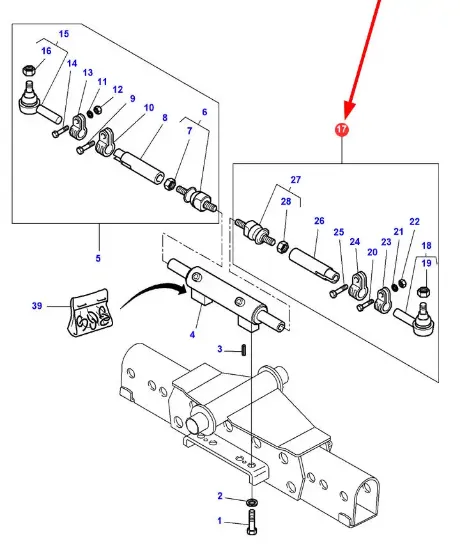 Slika Steering rod M18 x 1.5 3907206M91