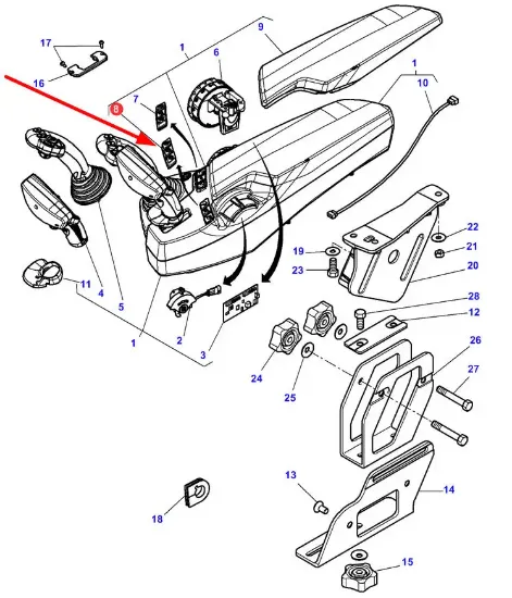 Slika Armrest button "Hare" 3909732M91