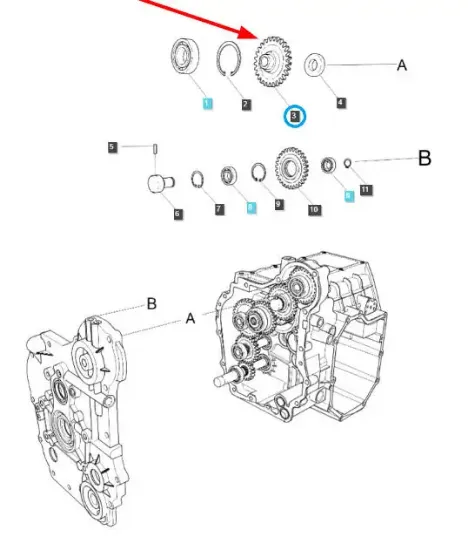 Slika Hydraulic pump drive gear 40196982