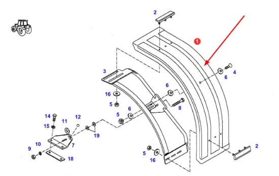 Slika Front fender 520mm 404700020010