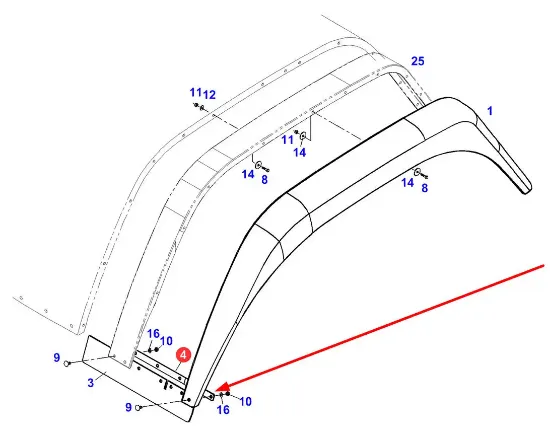 Slika Fender cover mounting strip 404700052020