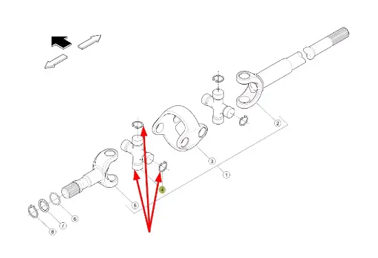 Slika Front axle cross 73 x 73 x 27 mm 4106895