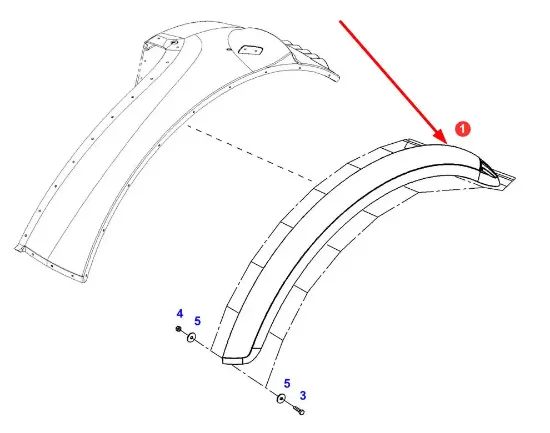 Slika Left fender extension 416810601012