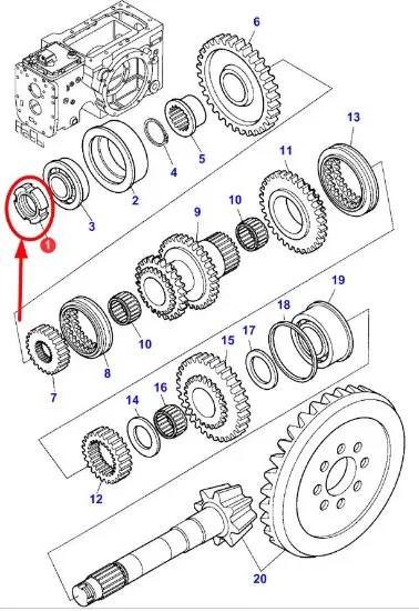 Slika Front axle pinion nut 4205521M1