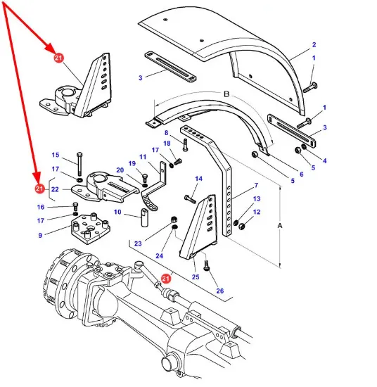 Slika Left fender bracket mount 4273477M92