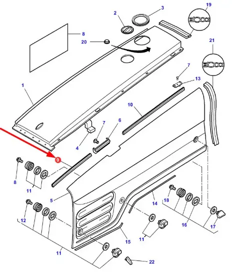 Slika Side cover gasket 435 mm 4275453M2