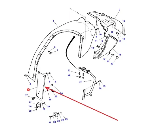 Slika Metal fender extension 4281551M2