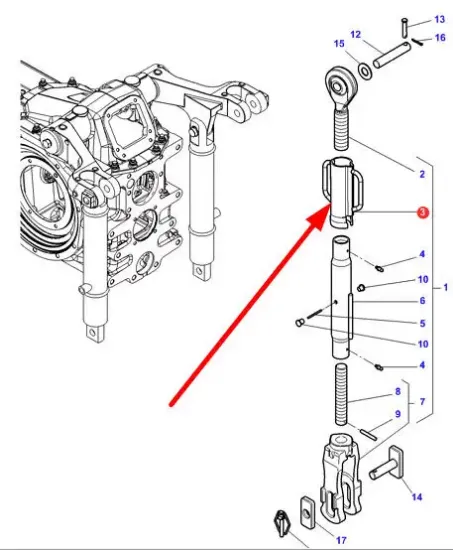 Slika Central link adjustment handle 4286640M1