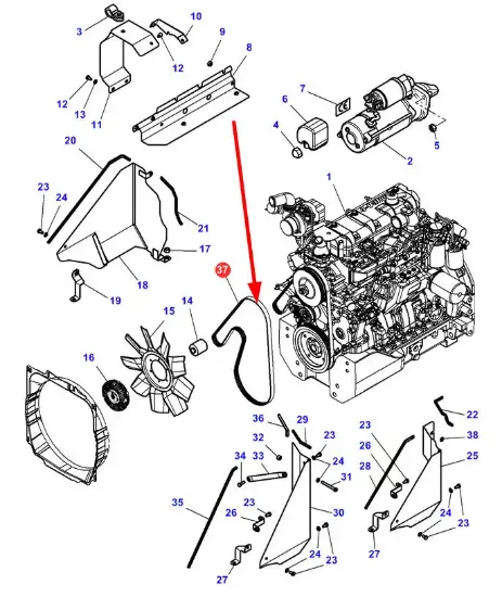 Slika Engine V-belt 6 PK x 1795 lp 4287320M1