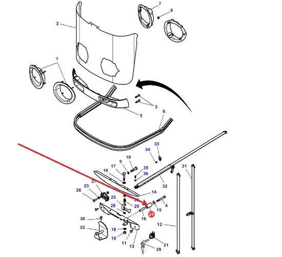 Slika Bonnet holder roller 4289745M1