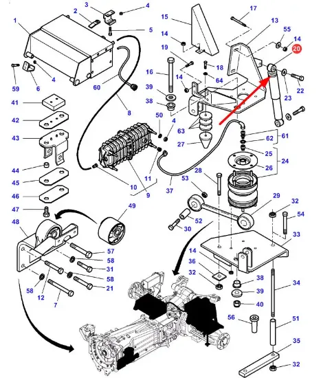 Slika Cabin shock absorber 4292759M1
