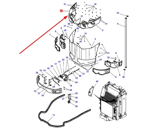 Slika Upper right lamp cover 4297245M95