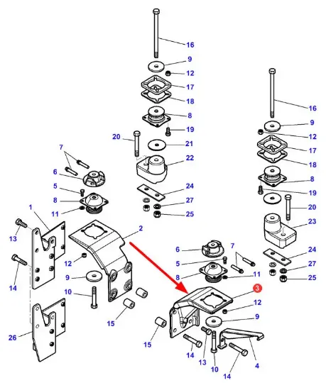 Slika Cabin mounting bracket 4298780M7