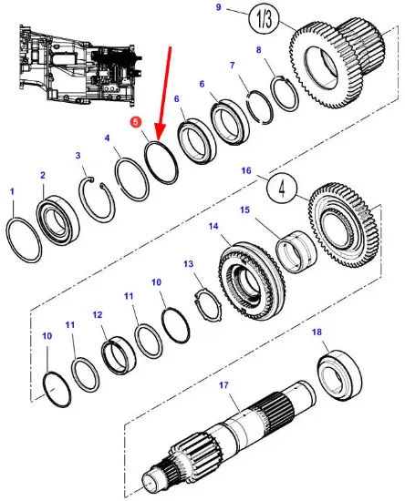 Slika Gearbox spacer 0,45 mm 4300004M1