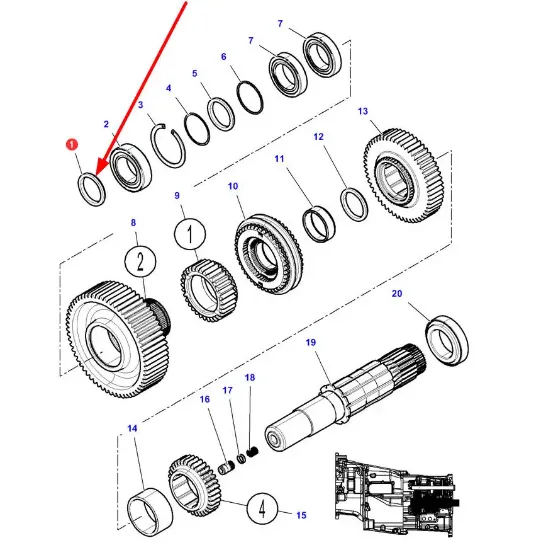 Slika Gearbox shaft washer 0,4 mm 4300017M1